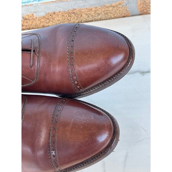 Salvatore Ferragamo Tramezza Men\'s cap toe brown made ITALY size 6.5 main image 5